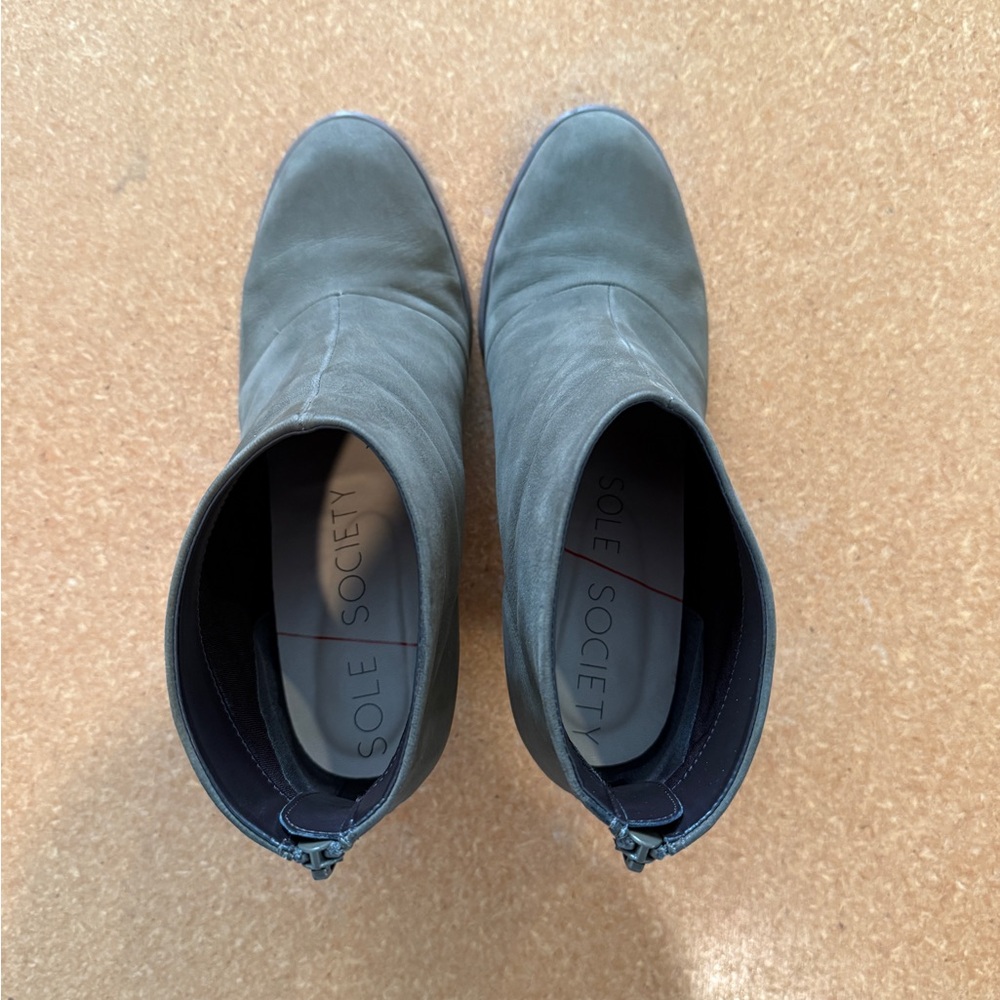 Sole Society Gray Ankle Boots